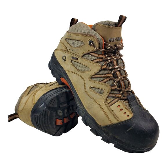 WOLVERINE Boots DURANT Men 13 Brown Leather STEEL-TOE Waterproof Workwear W02625 main image 8